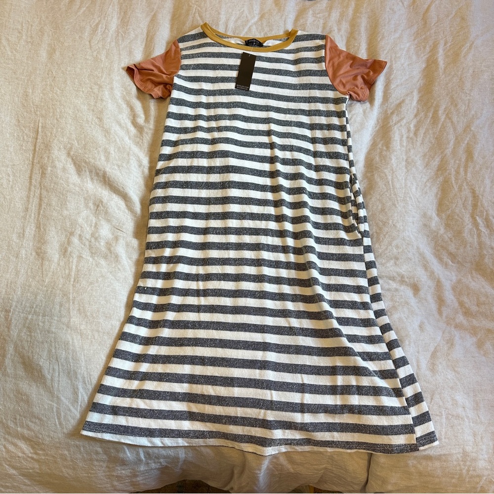 NWT Roolee Striped Midi Dress
